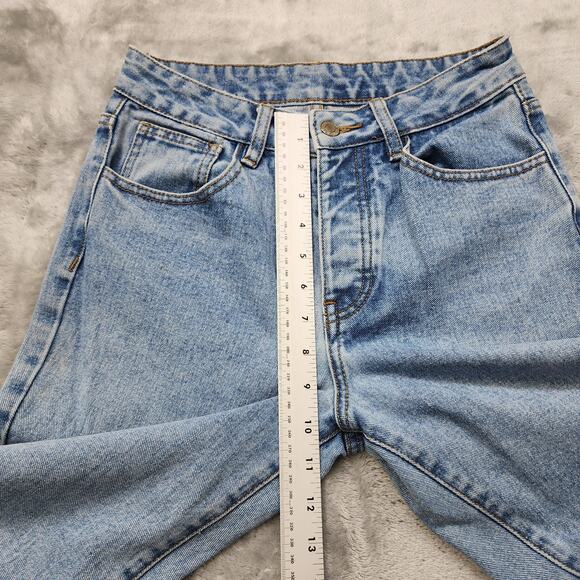J Galt Brandy Melville Jeans Womens S Mom High Waist Straight Leg Crop Raw Hem - Picture 8 of 11